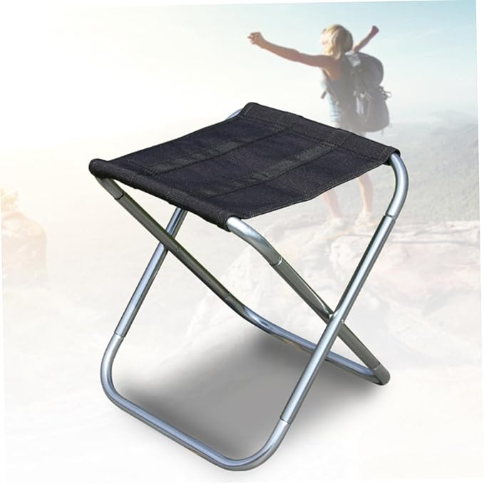Camping Stool Lightweight Oxford Chair Portable Folding Stool for Adults Beach Travel BBQ Outdoor Activities