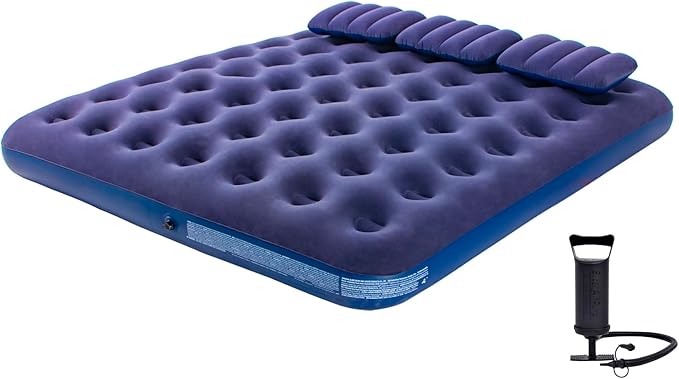 DIMAR GARDEN King Size Camping Air Mattress Inflatable Bed with PillowInclude Hand Pump