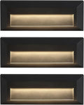 ZONK LED Outdoor Indoor Step Lights Line Voltage 110-240V 2W Landscape Stair Lights 9Inch Non-dimmable 3000K IP65 Waterproof Stairway Lighting LED Deck Light Retaining Wall Lights Pack of 3