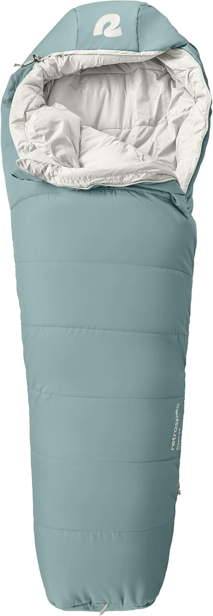 Retrospec Dream Mummy Sleeping Bag - 5 15 &amp 30°F Cold Weather Camping &amp Travel Essential Gear with Water - Resistant Shell &amp Synthetic Fill - Zippered Pocket &amp Stuff Sack