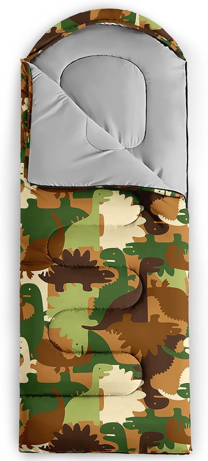 AILONEN Cartoon Camping Sleeping Bag for Boys Girls AdultsLightweight &amp Waterproof3 Season Warm &amp Cold WeatherPortablePrinted Sleeping BagTravelingCampingHiking