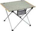 Portable Camping Table Lightweight Folding Table with Cup Holders and Carrying Bag Aluminum Picnic Table Suitable for Camping Picnic Outdoor BBQ