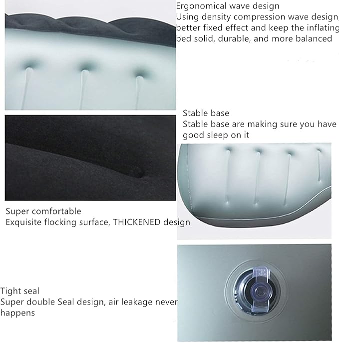 Inflatable Car Air Mattress Back Seat Bed Universal Back Seat Gap Filler Pad Extender for SUV Camping Sleeping Travel Rest
