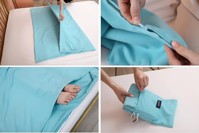 JITTY Sleeping Bag Liner Travel Sheet for Business Camping Backpacking Hiking Mountain Climbing Home Hostels Train 83x45