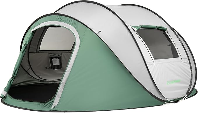 EchoSmile Instant Pop Up Camping Tent 2/4/6 Person Easy Setup Tent Water Resistant Dome Portable with Carry Bag