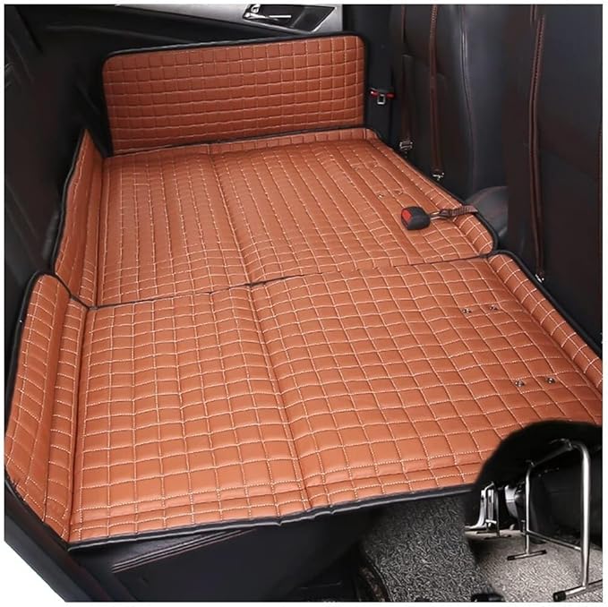 Non-Inflatable Car Mattress Foldable Travel Bed for SUV Portable Back Seat Car Bed Holds 660lbs Orange-b-135cm