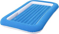 Travel Air Mattress Inflatable Bed with Raised Sides Blue - Portable Camping Airbed for Sleepovers Guests Travel - 60 x 35 x 7 Inch