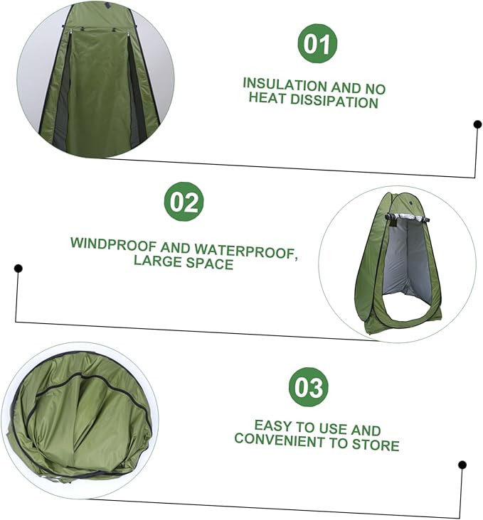 1Pc Portable Changing Clothes Tent Automatic Pop Up Privacy Shower Tent for Camping Fishing and Outdoor Activities Durable and Easy to Carry