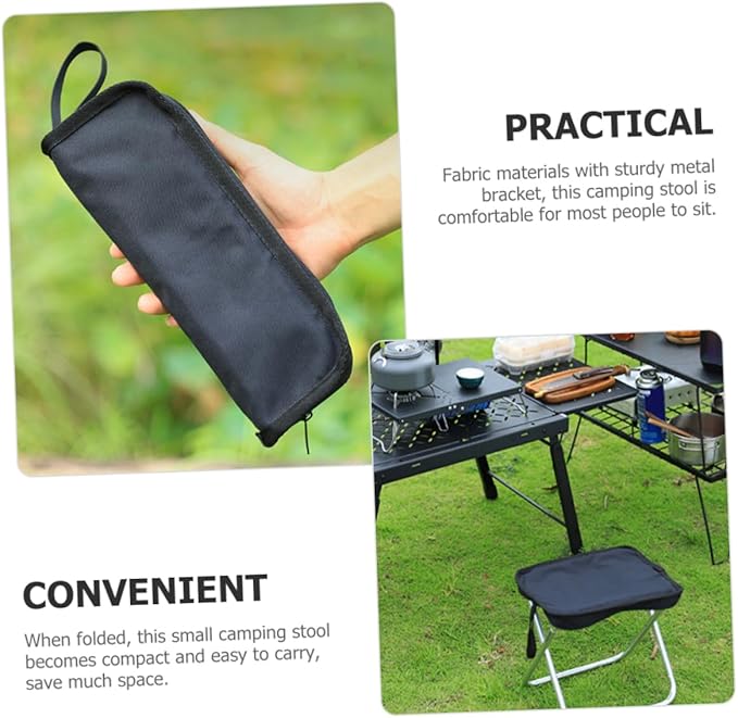 Lightweight Camping Stool Fishing Chair for Outdoor Adventures Portable Resting Seat for Picnics Hiking and Travel