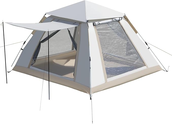 Instant Camping Tent 2/4 Person – 30-Second Quick Setup – Medium Outdoor Portable Tent for Family Camping &amp Outdoor Activities