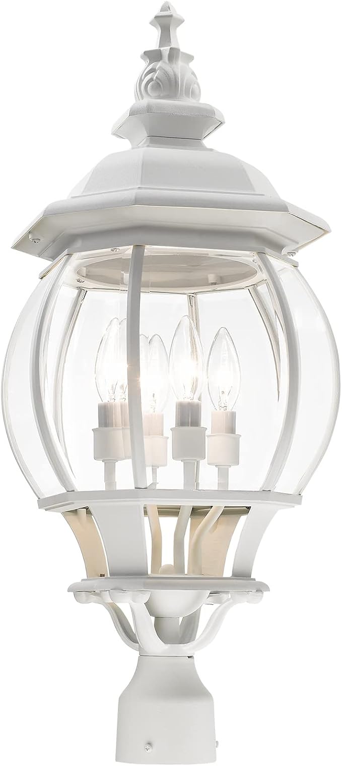 Livex Lighting 7703-14 Outdoor Post Top Lantern Black 11.5 x 11.5 x 26.5