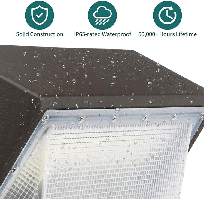 kadision 100W LED Wall Pack with Dusk to Dawn Photocell 13000lm (350W MH Equiv.) 5000K 100-277V Commercial Grade Waterproof Outdoor Wall Pack LED Lighting ETL Listed