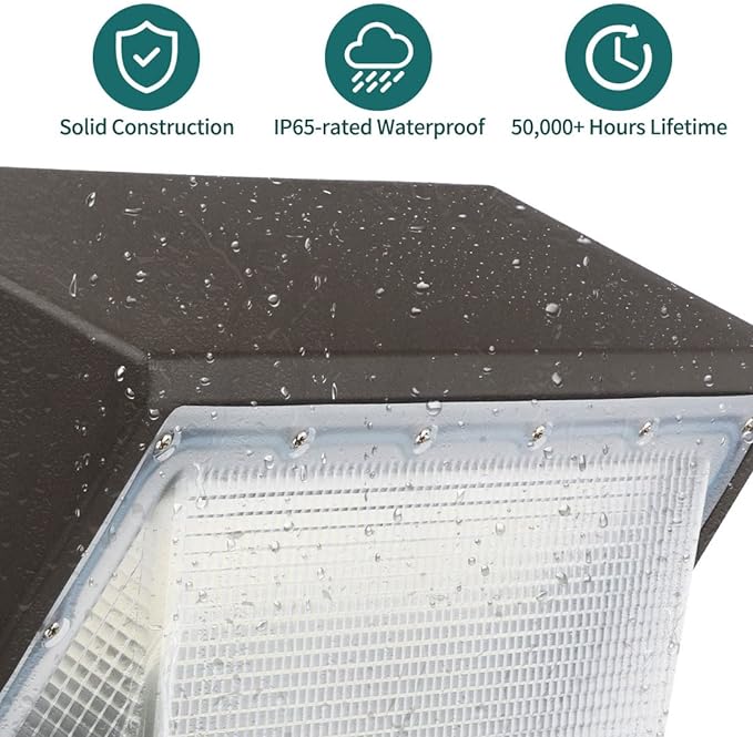 kadision LED Wall Pack with Dusk-to-Dawn Photocell 60W 7800lm 5000K 100-277V IP65 Waterproof Outdoor Wall Light Fixture 150-200W HPS/MH Replacement ETL/cETL Listed