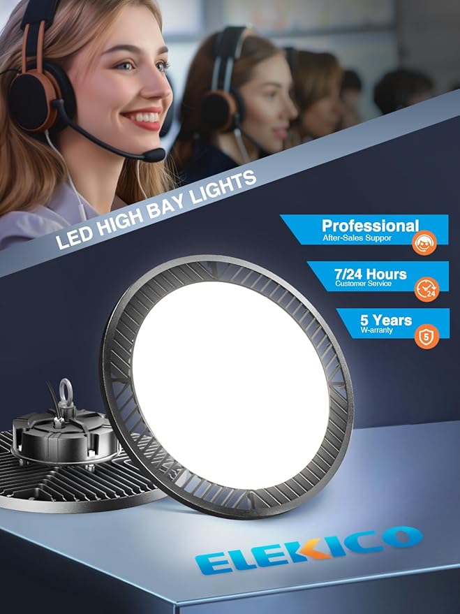 Super Bright 21000lm 5000k 150w 10 Pack UFO Led High Bay Shop Lights with 5'Cable 3-Pin Plug Hook Safe Rope for Garage Factory Warehouse Workshop Barn