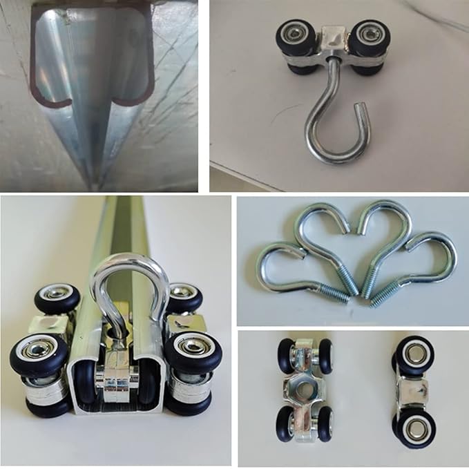 Rygcrud Garage Divider Curtains for Work Areas Industrial Divider Curtains Vinyl Panels Clear Tarp with Straight Track Outdoor Patio Waterproof Partition(8.9x8.9FT)