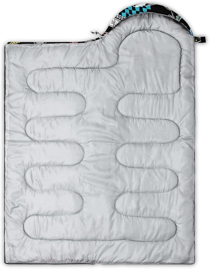 HOSIMA Kids Cute Dog Sleeping BagDifferent Pet Dogs Pattern Cold Weather Gear for CampingAnimal Themed with Christmas Tree Print Waterproof Sleeping Bags for Outdoors Hiking.
