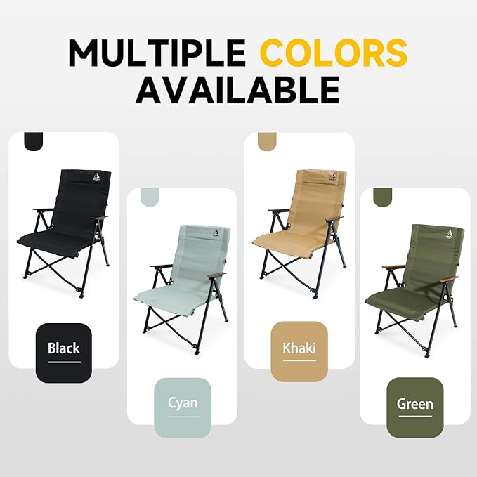 Folding Camping Chair Portable Outdoor Lawn Chairs for Adults Heavy Duty for Beach FishingPicnicConcert Sports Collapsible Camp Chairs