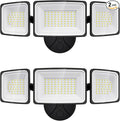 Onforu 130W Flood Lights Outdoor 2 Packs Outdoor Security Lights 13000LM 6500K LED Outdoor Flood Lighting Fixture 3 Adjustable Heads IP65 Waterproof Exterior Floodlight for YardGarageEave Mount