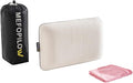 Memory Foam Travel Pillow with Washable Cover &amp Carry Bag – Compact Soft &amp Breathable Neck Pillow for Airplane Camping &amp Car (White- with Extra Pink Cotton Cover 15.7x9.8x3.9 inches)