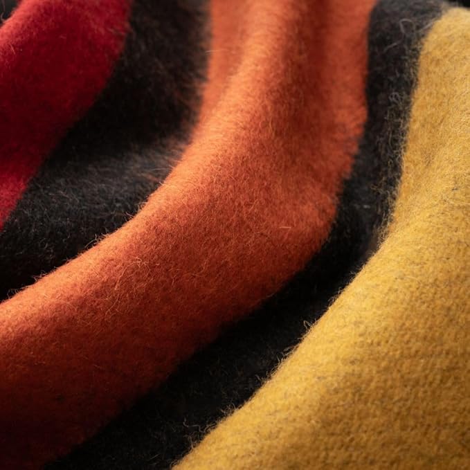 Arcturus Rainier Wool Blanket - Warm Heavy Washable Bed Blanket | Great for Home &amp Camping (Sunset Peak King)