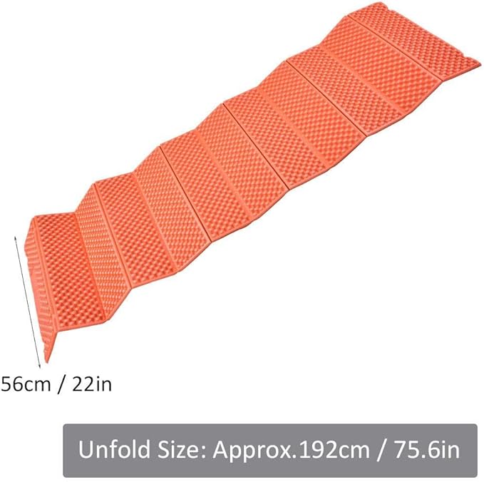 Camping Mat Ultralight Waterproof Folding Comfortable Backpacking Foams Mattress Folding Beach Tent Sleeping Pad Camping Hiking Beach Tent Outdoor Mattress