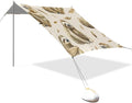 Sloth Pattern Beach Tent Sun Shelter 9.2' x 10.5' Beach Canopy with 4 Sandbags 4 Stability Poles Sand Shovels - Tent Canopy for Beach Camping Fishing Picnics