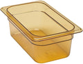 Cambro 1/4 GN High Heat Food Pan 4 Deep Amber 44HP-150