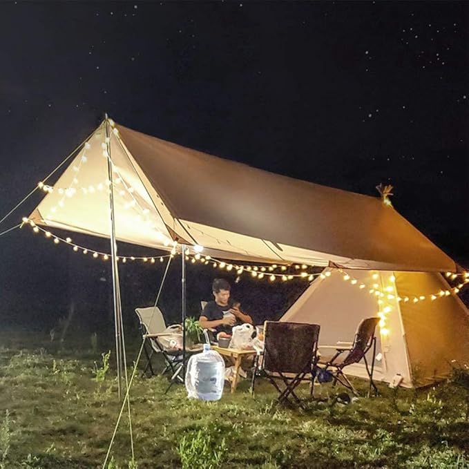 WINTENT Waterproof Cotton Canvas Teepee Tent with Stove Hole for 2-3 Persons