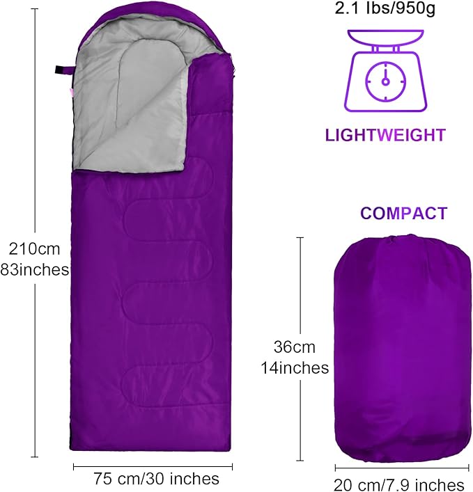 Macarrie 6 Pack Bulk Sleeping Bags for Homeless Donation 0 Degree Waterproof Sleeping Bags with Compression Sack for Adults Winter Cold Weather Care Camping Hiking Emergency