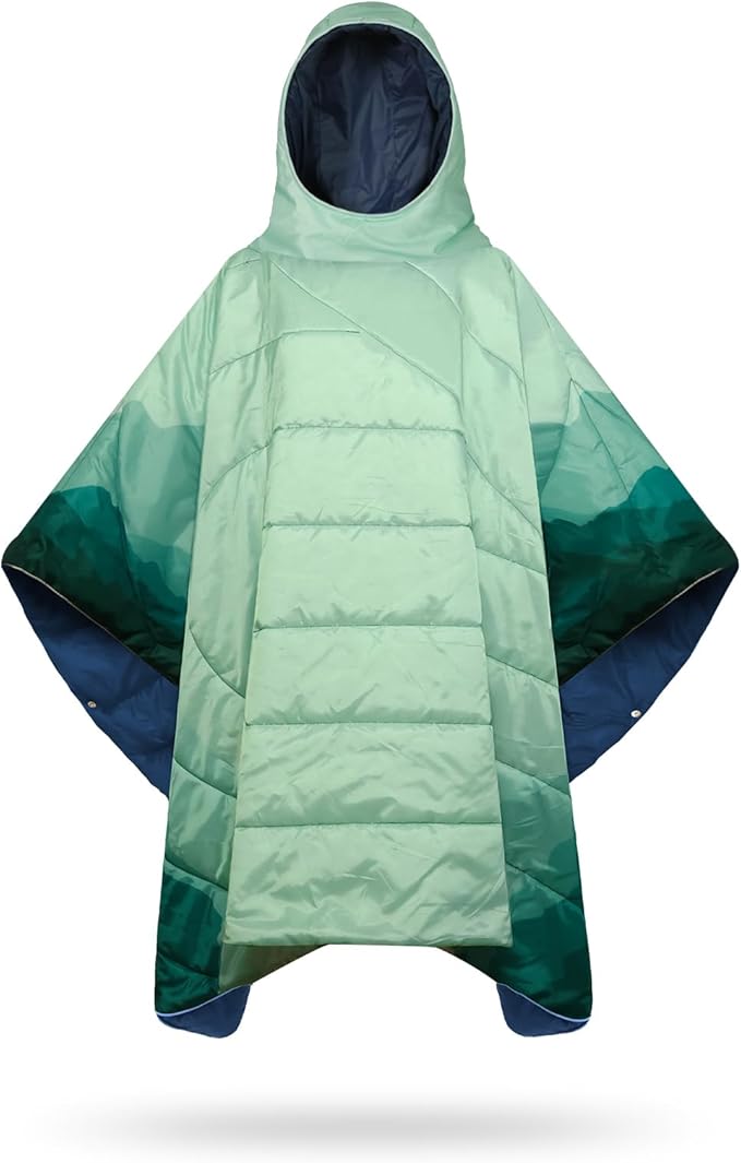 Camping BlanketHoodie Blankets Poncho Outdoor Waterproof Windproof Warm Durable &amp Portable for Stadium Concerts CarTravel Beach Picnic Grass75 * 55 inch