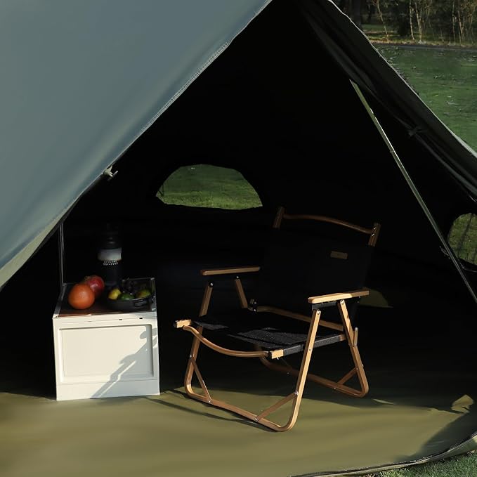 Luxury Cotton Bell Tent Yurt Canvas Tent with Stove Jack 4/6/8 Person Family 4 Season Camping