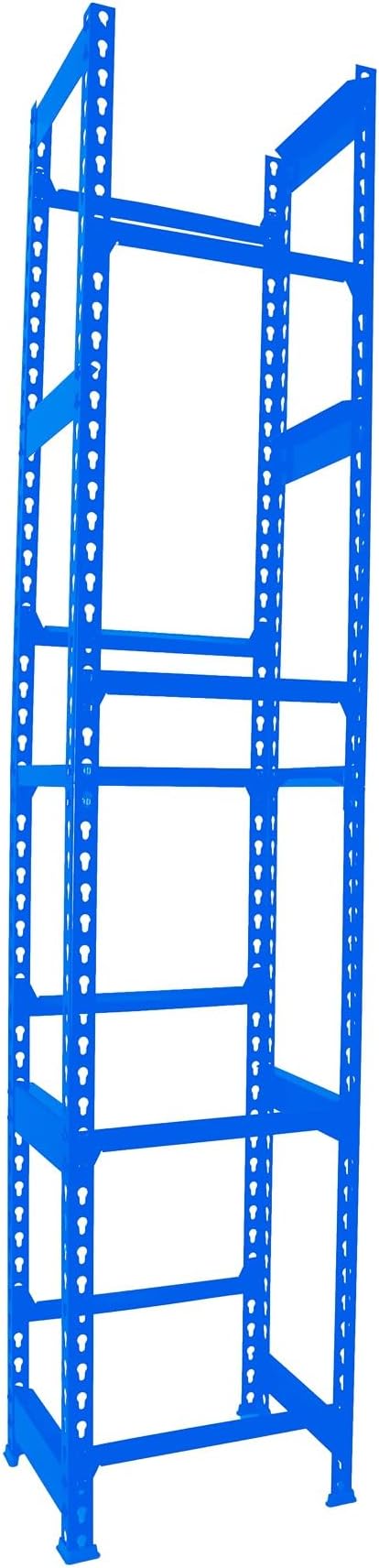Simon Rack Drinks Crate Rack for 8 Crates 2000 x 800 x 300 mm Blue Freestanding Metal Shelf for Water Crates Beer Crates or Drinks Crates for Kitchen Garage or Cellar
