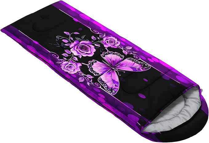 QOOMO Camping Sleeping Bags3 Season Warm &amp Cool WeatherLightweightWaterproof Sleeping Bags for Adults &amp KidsTravelingand OutdoorsCamping Gear Equipment