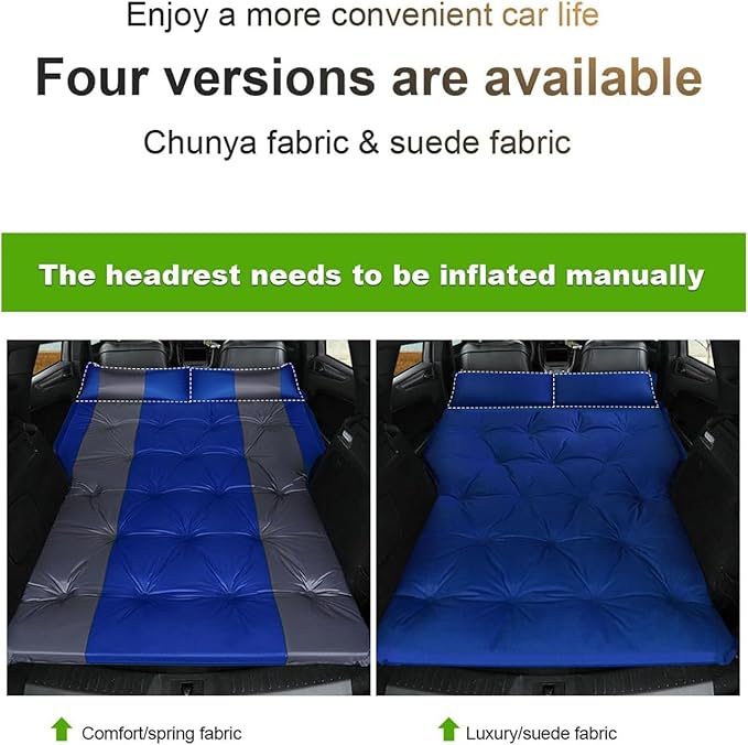 Car Air Mattresses with Pillow for Toyota FJ Cruiser 2007-2023 Folding Inflatable Trunk Rear Seat Pad SUV Travel Portable Outdoor Camping Sleeping Bed AccessoriesOrange