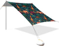 Beach Tent Sun Shelter Elephants Giraffes Leaves Lightweight &amp Easy Setup Beach Shade Canopy for Camping Fishing