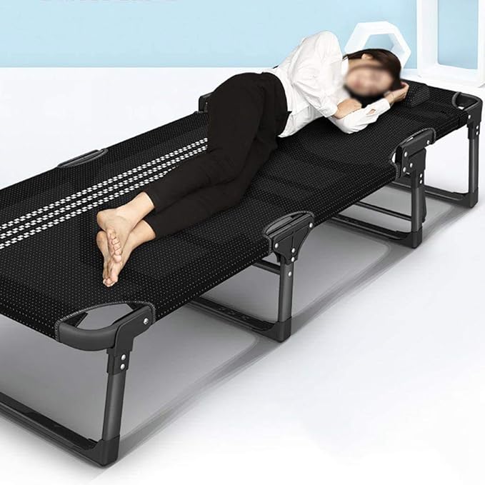 Deck Chair Deck Chair Folding Chair Single Bed Home Simple Lunch Bed Adult Portable Multifunction Outdoor Camping Lounger