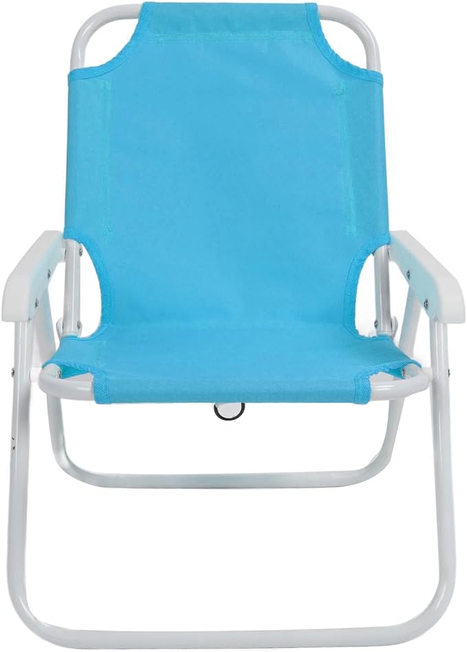 Keenso Kids Folding Beach Chair with Umbrella Sun Shade Adjustable Foldable Portable Outdoor Chair for Camping Picnics (Blue)