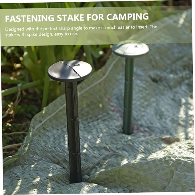 BESPORTBLE 120Pcs Plastic Garden Stakes for Ground Fixing Weather-Resistant Lawn Nails for Landscaping and Garden Use Sturdy Plastic Ground Pegs for Plant Cloth and Shade Cloth