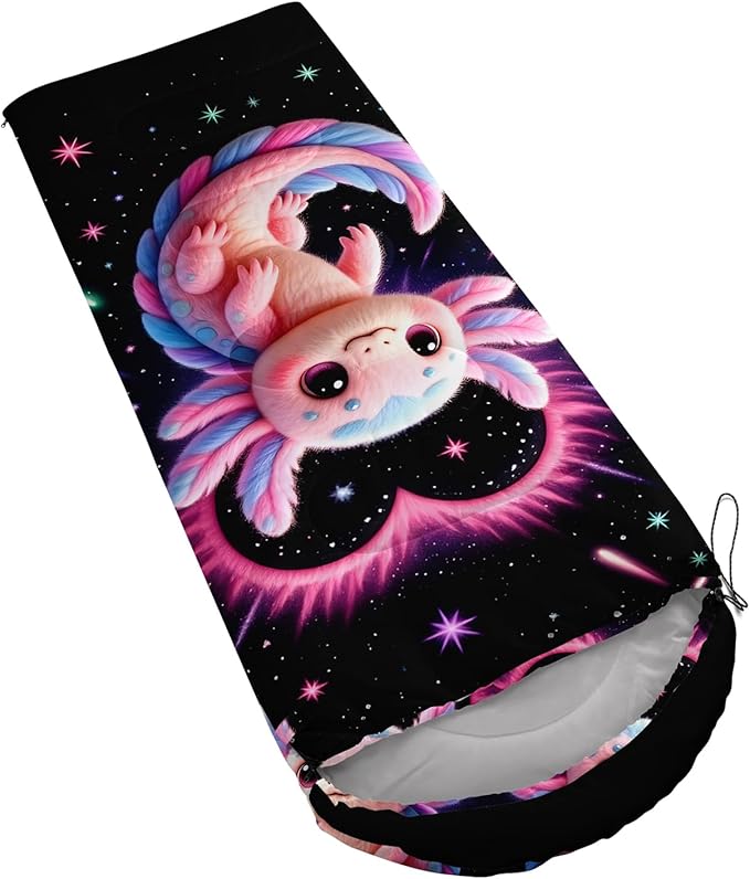 AILONEN Cartoon Camping Sleeping Bag for Boys Girls AdultsLightweight &amp Waterproof3 Season Warm &amp Cold WeatherPortablePrinted Sleeping BagTravelingCampingHiking