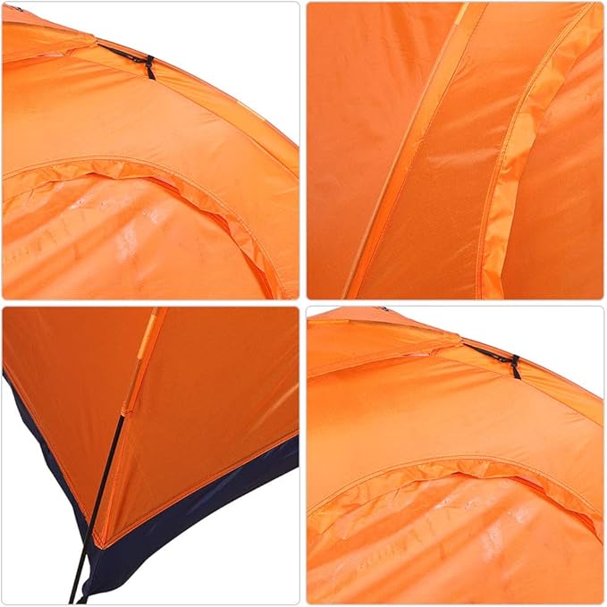 Pocreation Portable Tent Namiot 2 Osoby 1 Personne Made 1 Personne Namiot 2 Osoby of Fiberglass and Oxford Suitable for Camping Fishing Climbing Single Layer Tent with Round Door 3