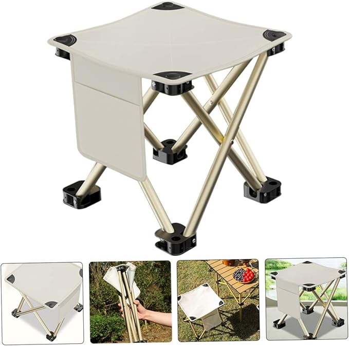 TOYANDONA Portable Folding Stool for Camping and Outdoor Use Lightweight Compact and Easy to Carry for Fishing Hiking Travel and Picnics Versatile Space-Saving Design Weight Capacity