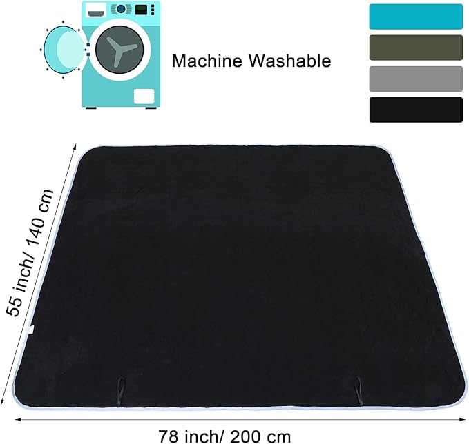 Preboun 4 Pack Large Waterproof Stadium Blankets Thick Warm Fleece Picnic Camping Blankets for Cold Weather Football Games Concerts Beach Outdoor Activities Homeless Donations(Multi)