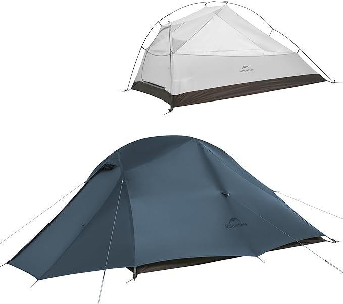 Naturehike Cloud Up 3 Person Backpacking Tent with Footprint - 3 Season Free Standing Lightweight 3 Person Camping Tent | with Footprint Free Standing Dome Camping Hiking Waterproof
