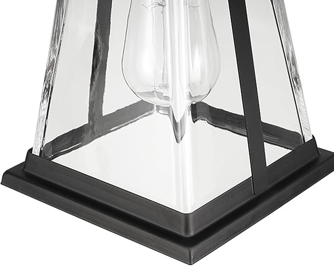 Globe Electric 44697 Merle 1-Light Outdoor Wall Sconce Bronze Clear Glass Shade Brown Bulb Not Included
