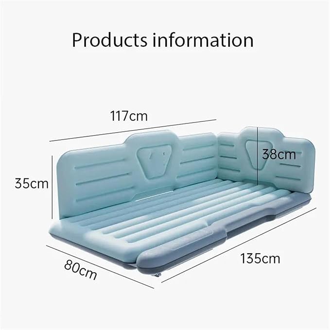 Inflatable Car Mattress Car Inflatable Bed Camping Sleeping Mat PVC Flocking Mattress with Pump Car Trunk Inflatable Bed