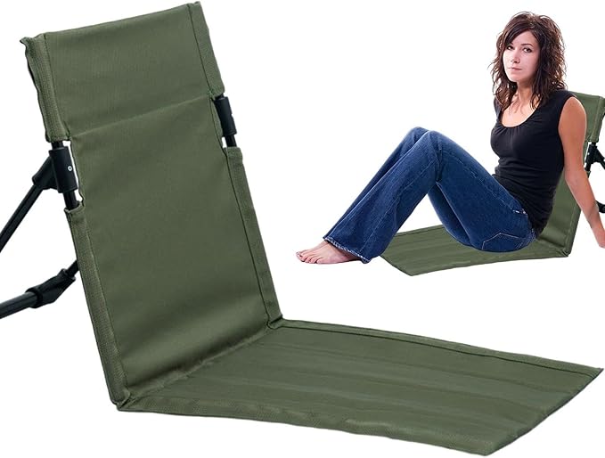 Beach Chairs Camping Chair Camping Cushion Soft Legless Chair | Low Profile Beach ChairsCamping Chair Camping Cushion with Back Support High Strength Backpack Beach Chairs for Picnic Camping Trav