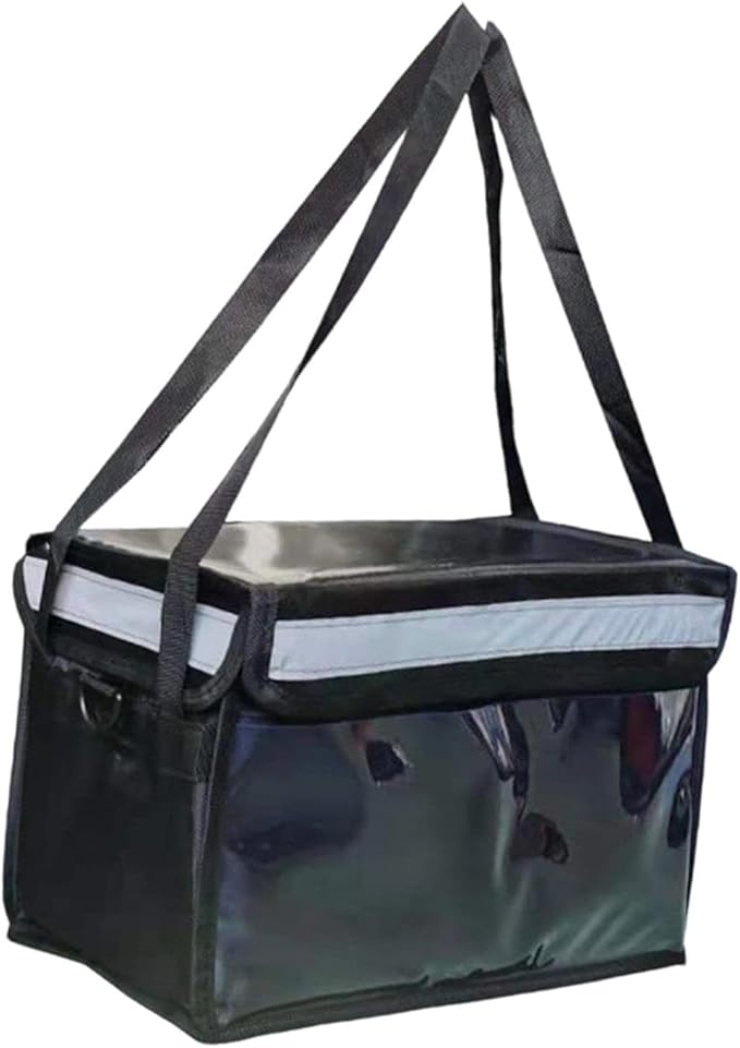 Insulated Food Delivery Bag Thermal Bag Sturdy Keep Food Hot Cold with Bottom Plate for Grocery Shopping