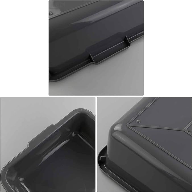 Bringer 4-Pack Gray Commercial Bus Tubs 8 L Small Plastic Bus Box