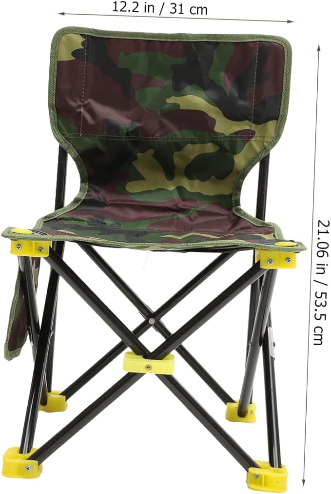 Folding Fishing Chair Portable Outdoor Fishing Stool Backrest Compact Design for for Camping Hiking
