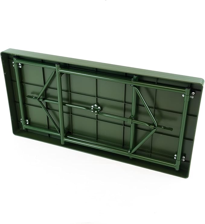 Creative Outdoor Heavy Duty Camping Table Lightweight Outdoor Camping Table Portable Perfect for Camping Lawn Picnic and Fishing (Table Green)